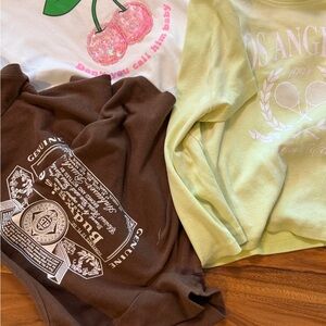 3 large/xl crop top baby tees (snug fit)